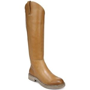 Sam Edelman Womens Brown Leather Fable Block Heel Riding Boots Size 9.5